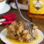 bread pudding with butter rum sauce