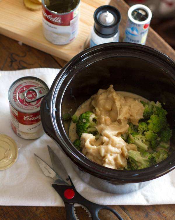 Cheddar Broccoli soup in my Stitch Crock Pot. Recipe in comments. : r/soup