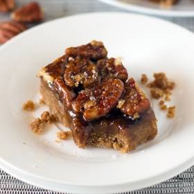 Salted Maple Pecan Pie Bars Recipe - Pinch of Yum