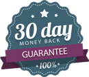 30 Day Money Back Badge for Tasty Food Photography