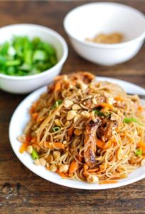 Hoisin Pork with Rice Noodles Recipe - Pinch of Yum