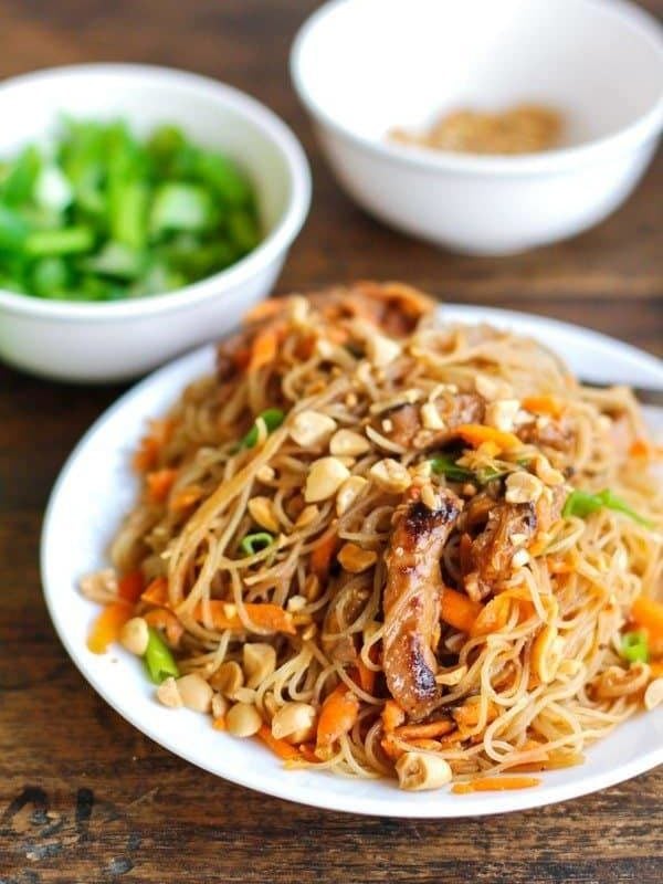 Hoisin Pork with Rice Noodles