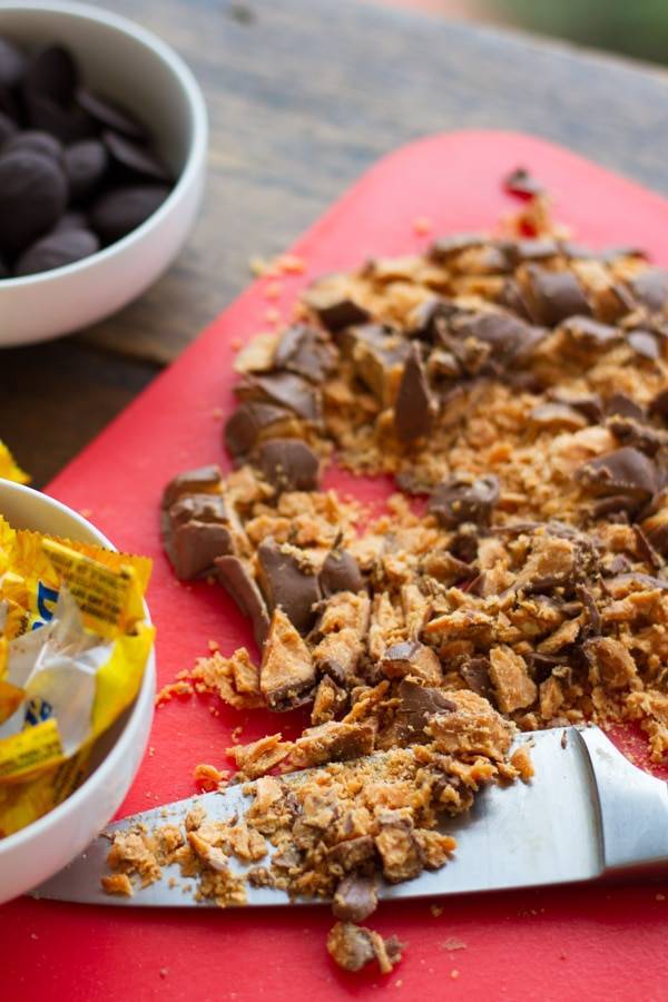 Crushed butterfinger pieces.