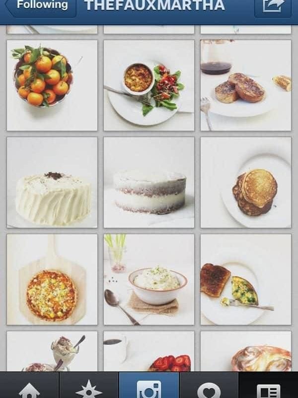 The Fauxmartha's Instagram feed.