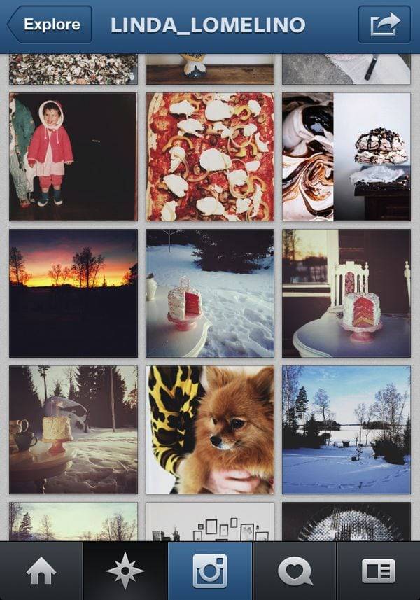 Instagram feed.