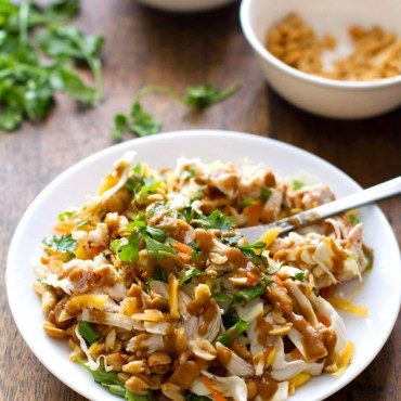 Chopped Thai Chicken Salad | pinchofyum.com