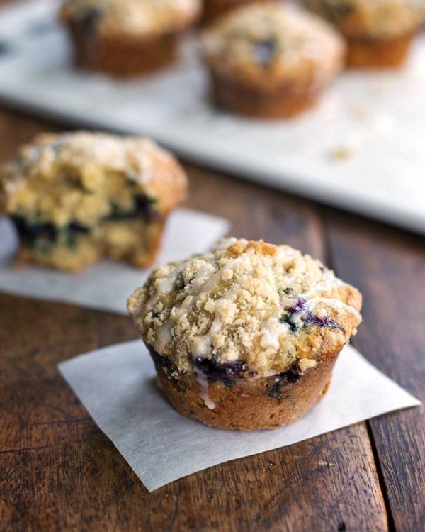 Oatmeal Flax Blueberry Muffins