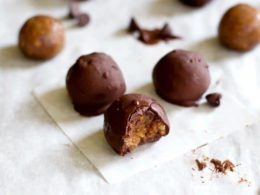 Peanut Butter Whiskey Balls - Cookie Dough and Oven Mitt