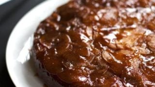 Salted Caramel Apple Upside Down Cake - Pinch of Yum