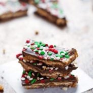 Saltine Toffee - simple, salty, and sweet. Perfect last-minute Christmas treat! | pinchofyum.com