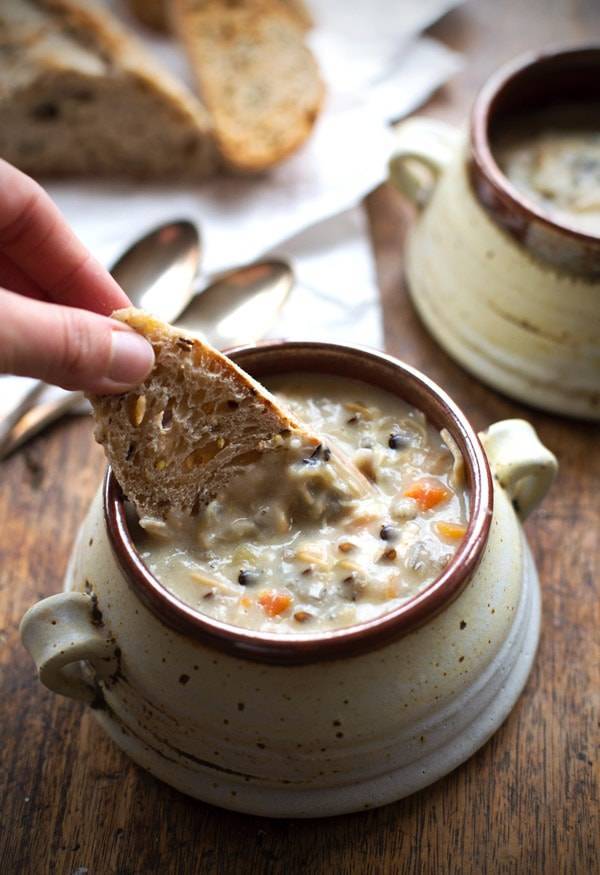 Creamy Chicken and Wild Rice Soup (With Meal Prep Instructions