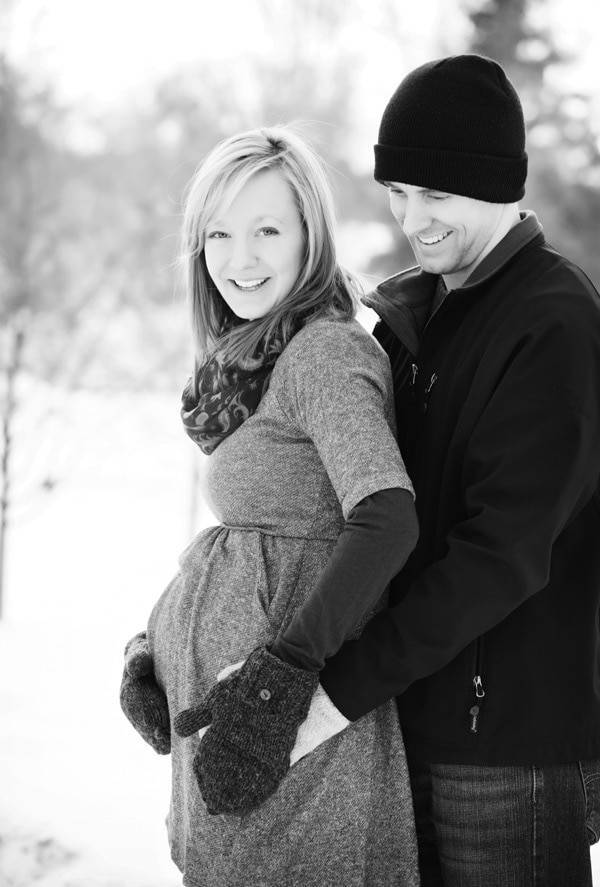 Maternity photo of a man and woman.