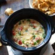 Skinny Crab and Artichoke Dip - just 75 calories for this creamy, delicious appetizer! | pinchofyum.com