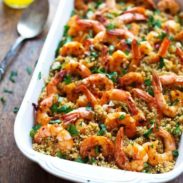 Garlic Butter Shrimp and Quinoa- a simple 30 minute dinner that is elegant and full of flavor. | pinchofyum.com