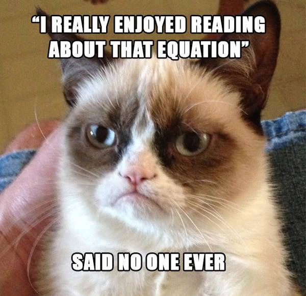 Grumpy Cat - I Really Enjoyed Reading About That Equation.