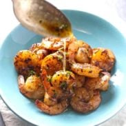 Orange Brown Butter Shrimp - a 15 minute, 6 ingredient meal that's nice enough for company! | pinchofyum.com