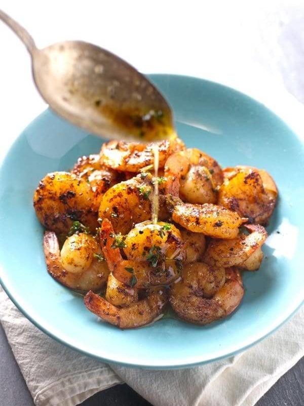 Orange Brown Butter Shrimp - a 15 minute, 6 ingredient meal that's nice enough for company! | pinchofyum.com