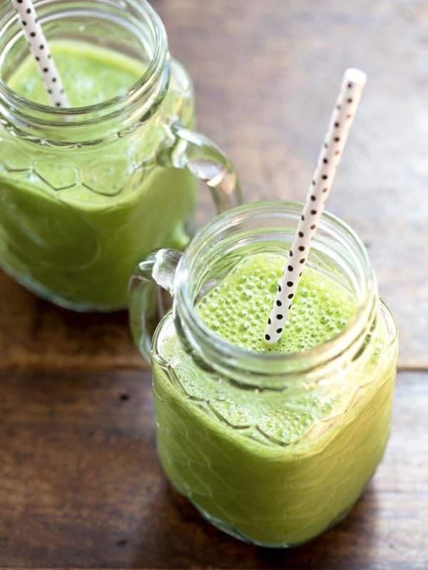 The Most Simple Green Smoothie - naturally sweet and full of green power wth just 4 ingredients. | pinchofyum.com