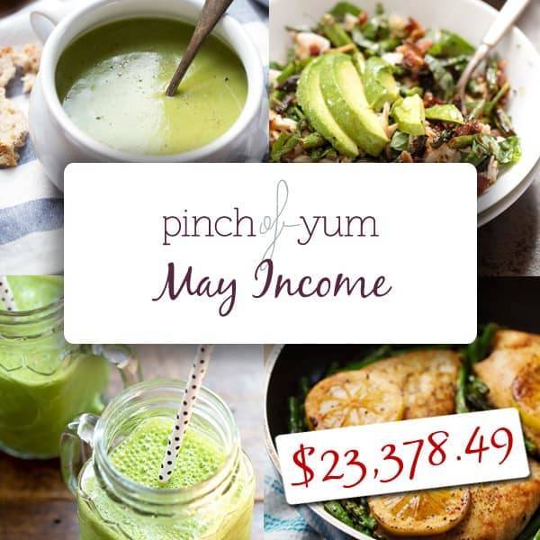 Income Report Totals for May | pinchofyum.com