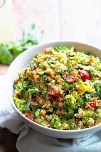 Herbed Quinoa Garden Veggie Salad Recipe - Pinch of Yum