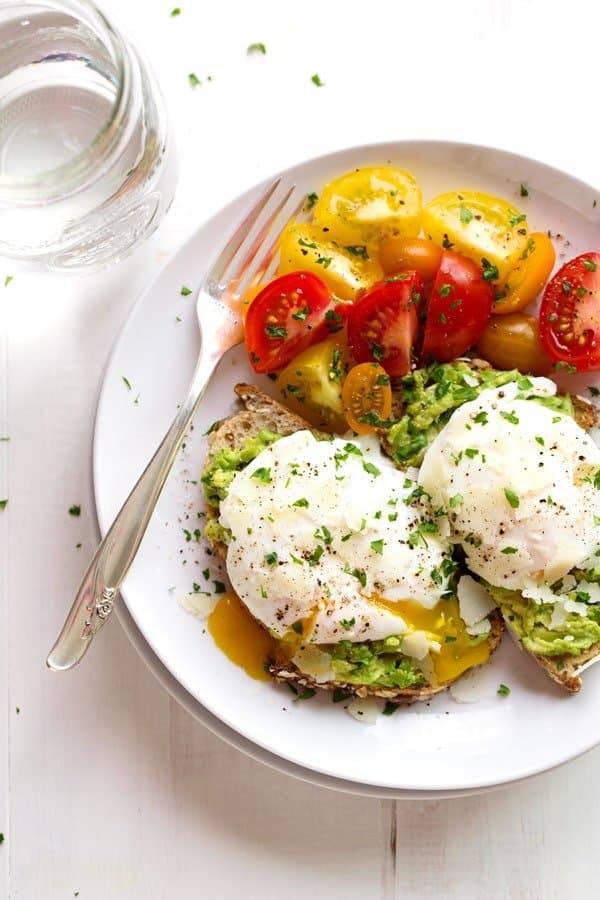 Poached Egg and Avocado Toast - this creamy, filling, real food breakfast just takes less than 10 minutes to prep! | pinchofyum.com