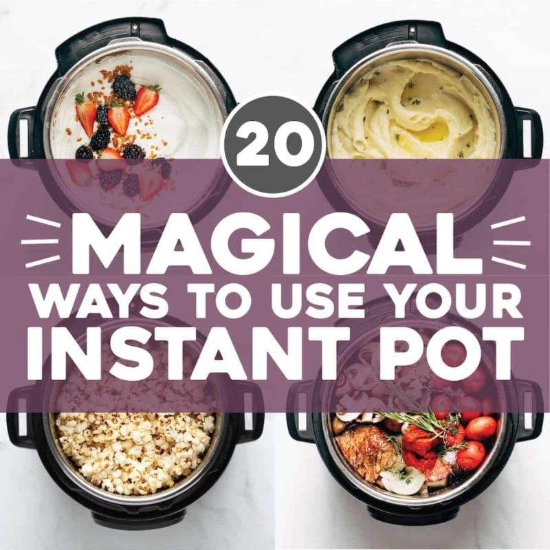 Food in Instant Pots with text that says how to use your Instant Pot.