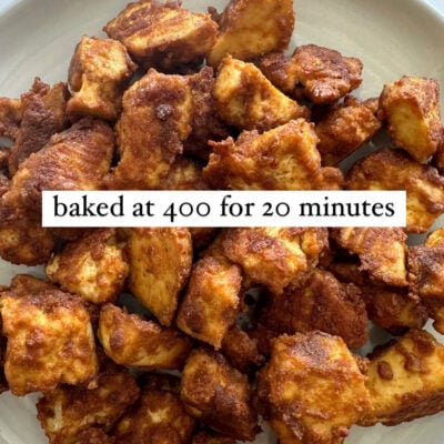 Air fryer tofu made in the oven.