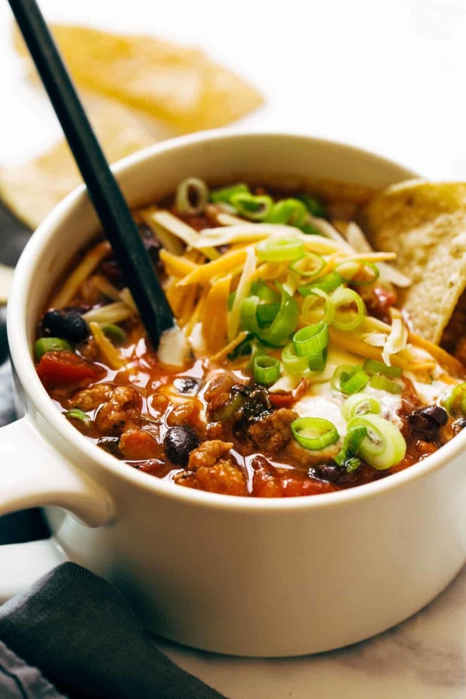 30 Minute Spicy Ancho Turkey Chili Recipe Pinch of Yum