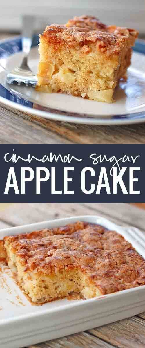 Cinnamon Sugar Apple Cake Recipe - Pinch of Yum