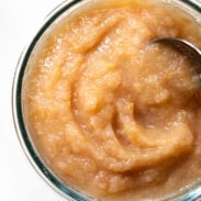 Applesauce in a bowl.
