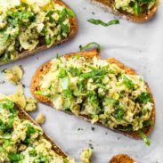 A picture of 10 Minute White Bean Artichoke Basil Toasts