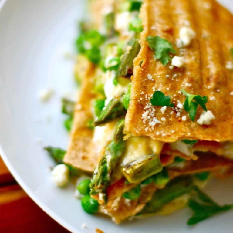 Asparagus Quesadilla Lasagna Recipe Pinch of Yum