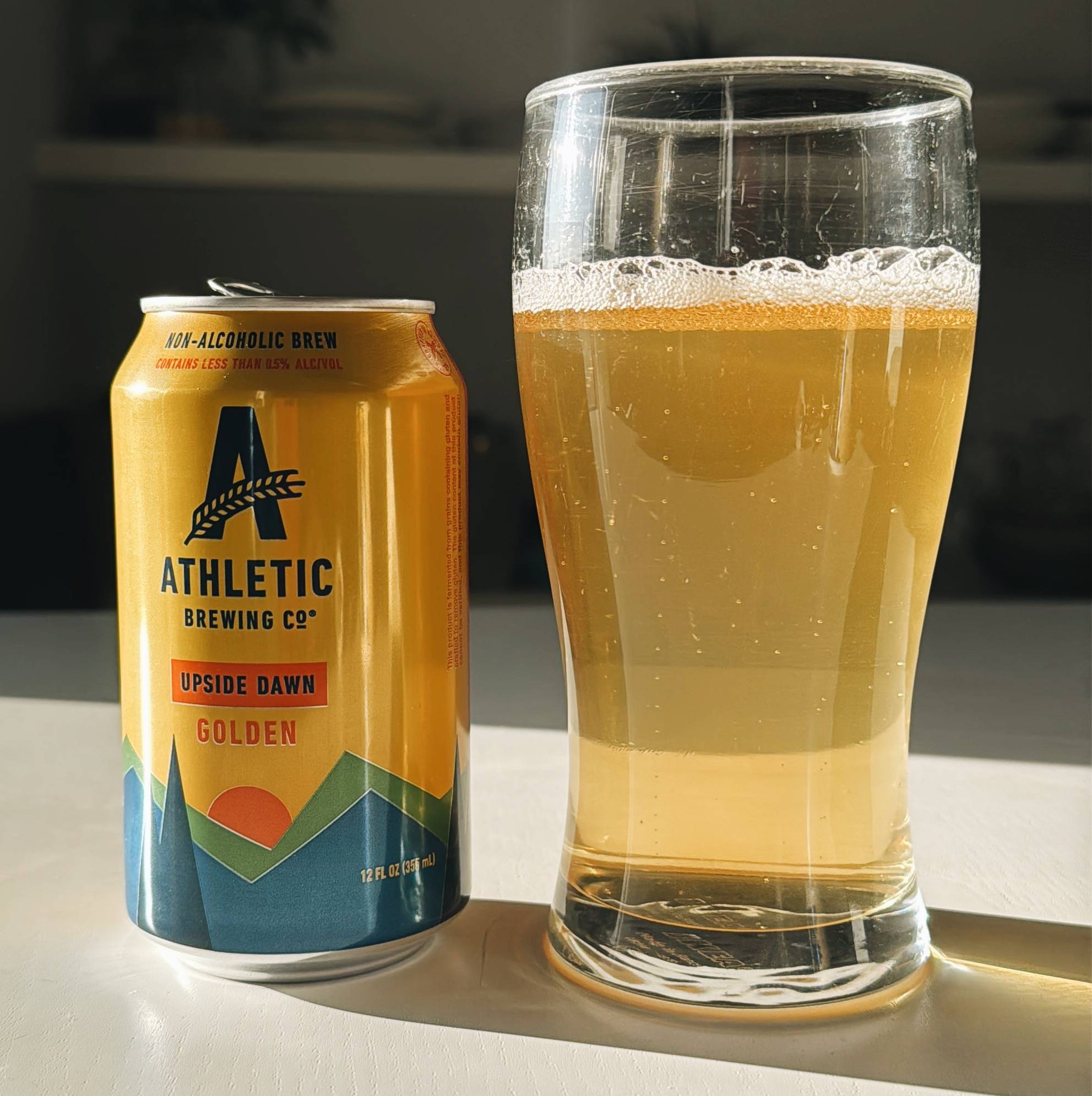 Athletic Brewing Golden NA beer.