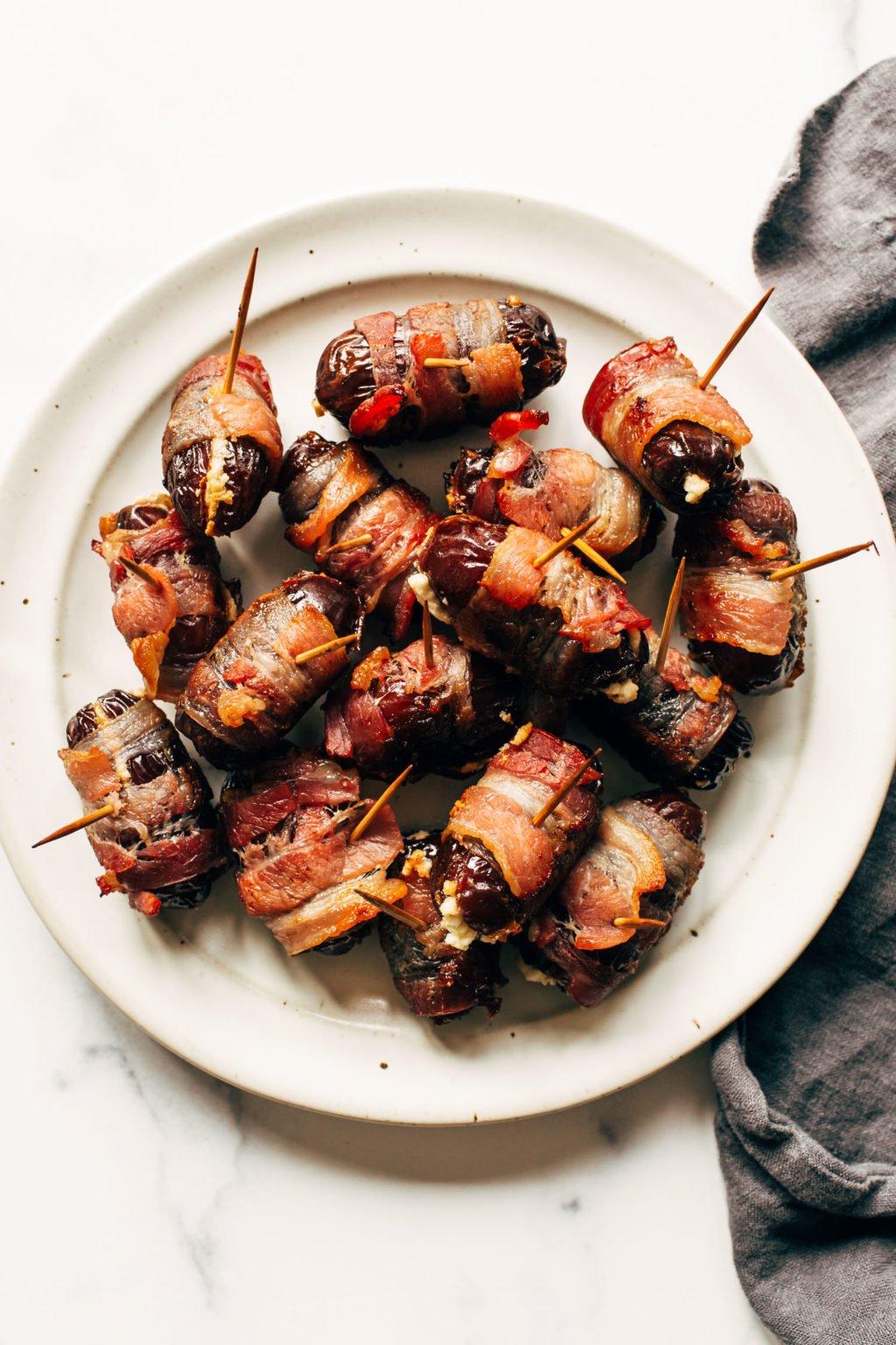 BaconWrapped Dates with Goat Cheese Recipe Pinch of Yum