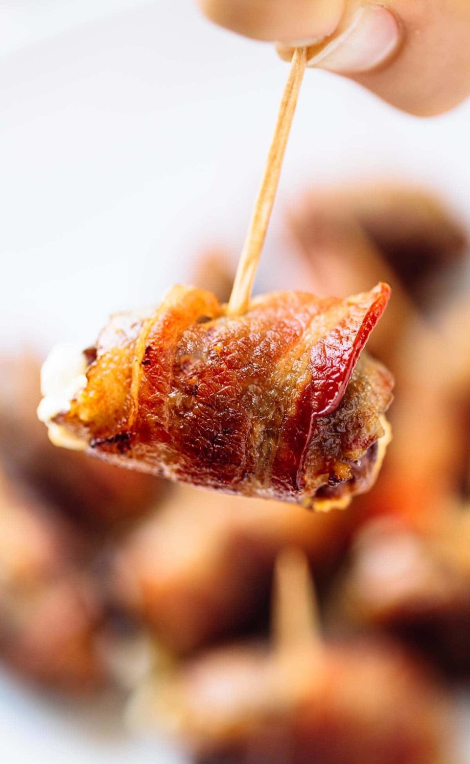BaconWrapped Dates with Goat Cheese Recipe Pinch of Yum