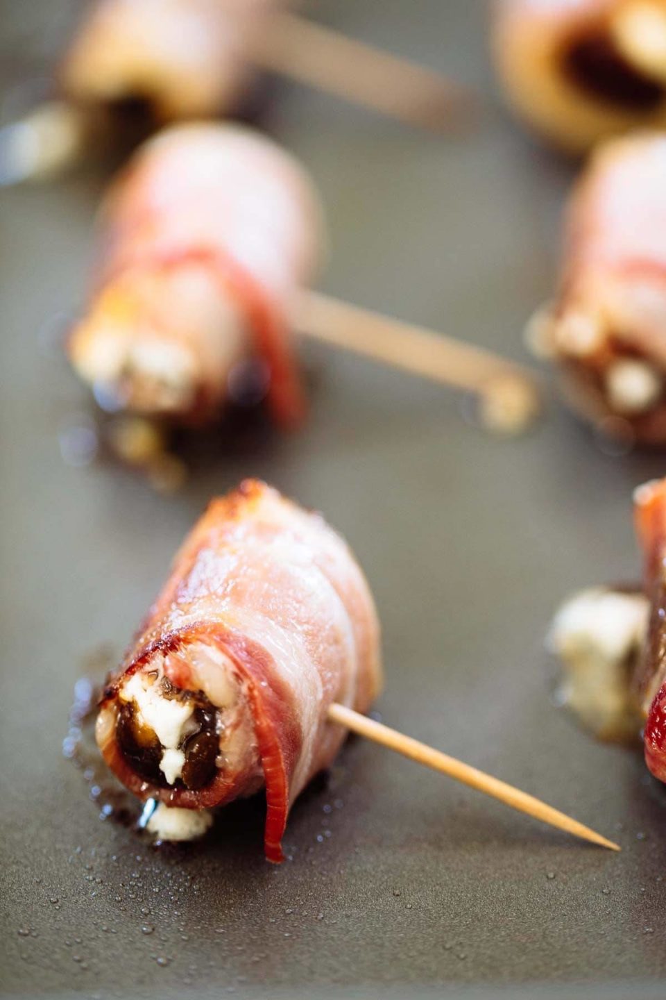 BaconWrapped Dates with Goat Cheese Recipe Pinch of Yum