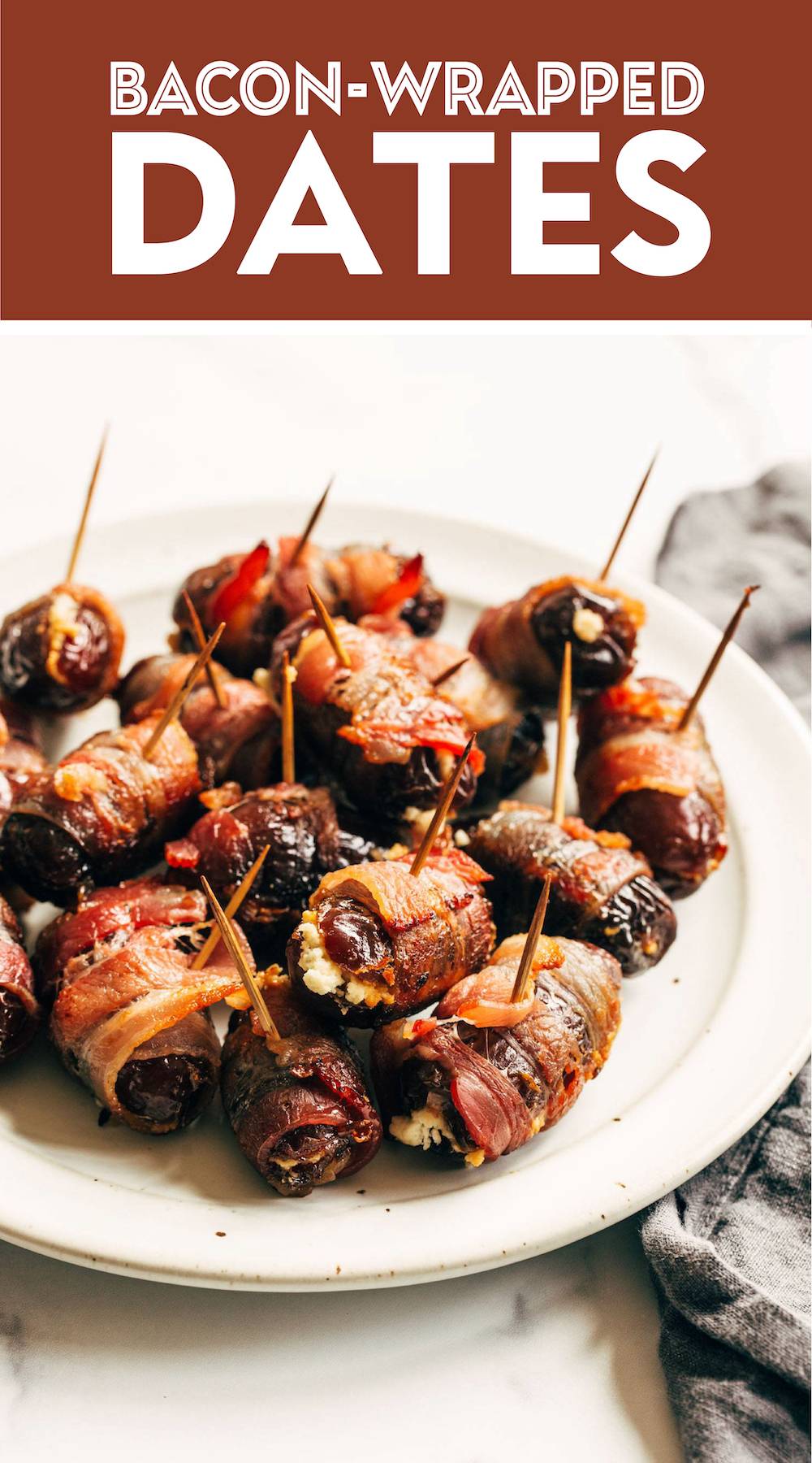 Bacon Wrapped Dates with Goat Cheese pin
