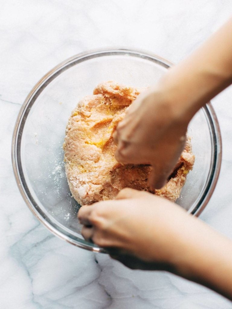 Best Anytime Baked Chicken Meatballs Recipe Pinch of Yum