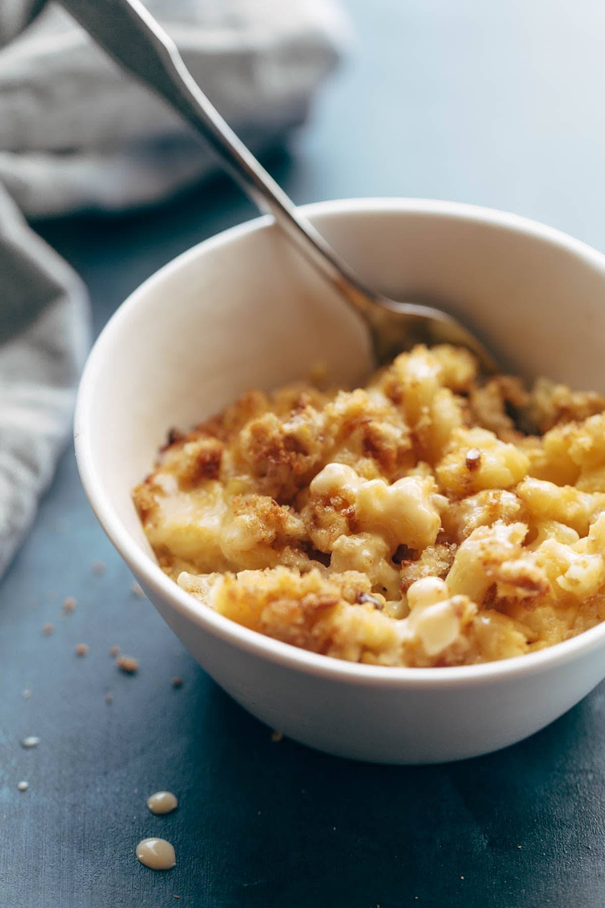 Baked Mac and Cheese - simple ingredients, OMG mac and cheese vibes. perfect comfort food! | pinchofyum.com