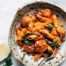 No-Boil Baked Penne with Meatballs-image