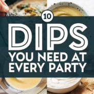 Best dip recipes in a collage.