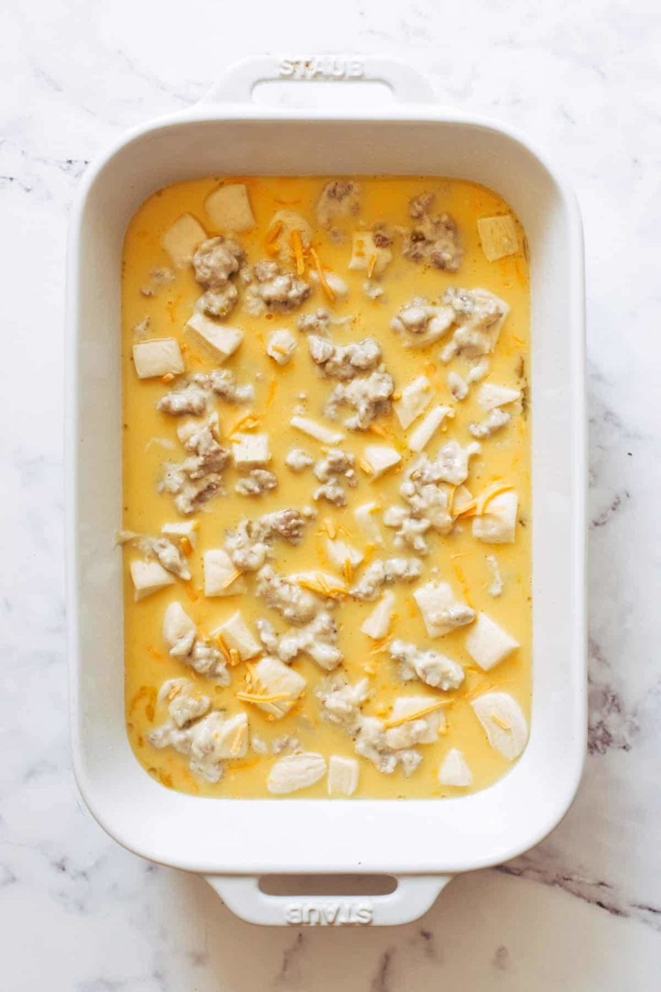 Biscuits and Gravy Egg Bake Recipe Pinch of Yum