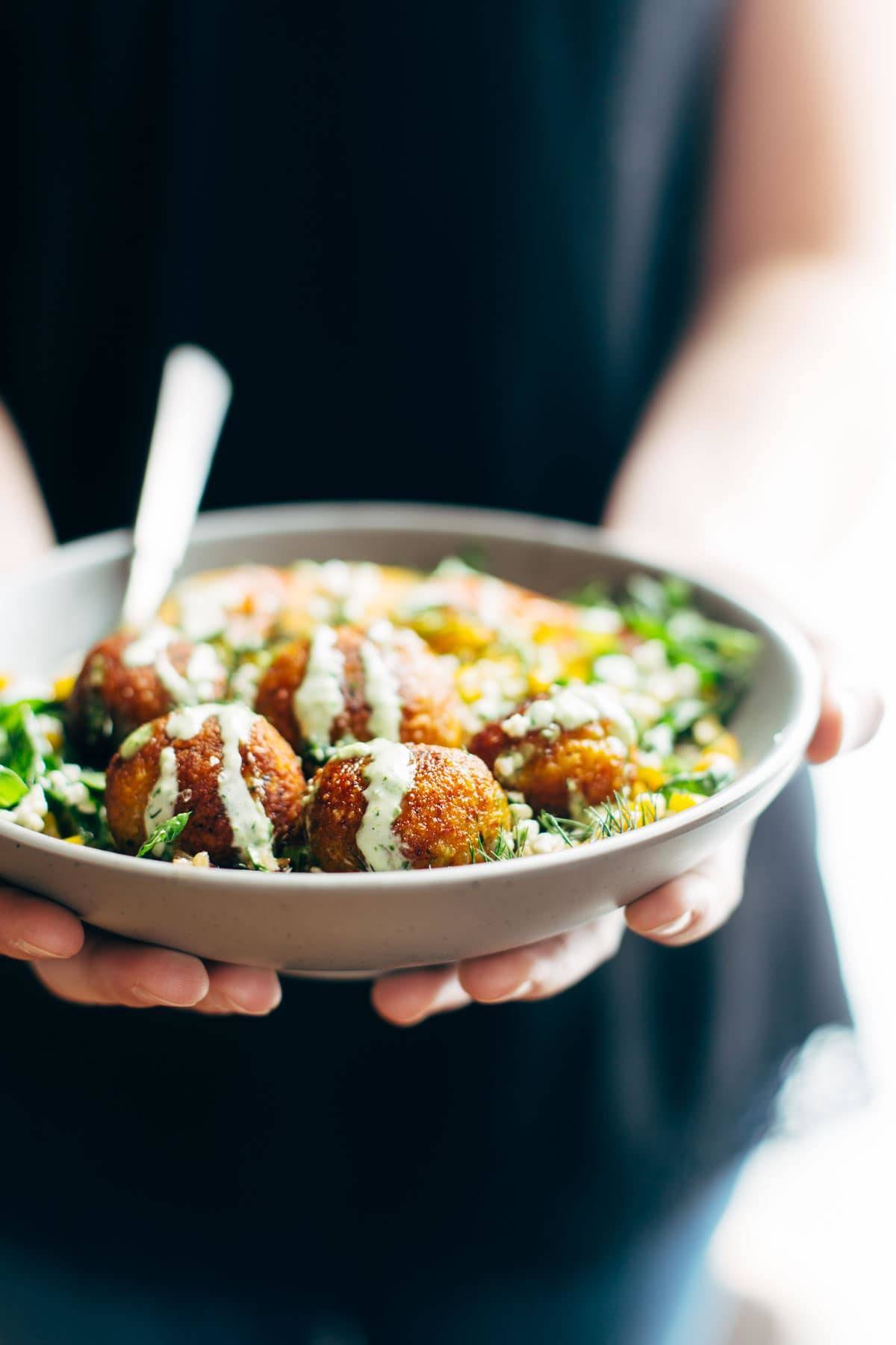 Falafel Salad Bowls (Meal Prep) - Sweet Peas and Saffron