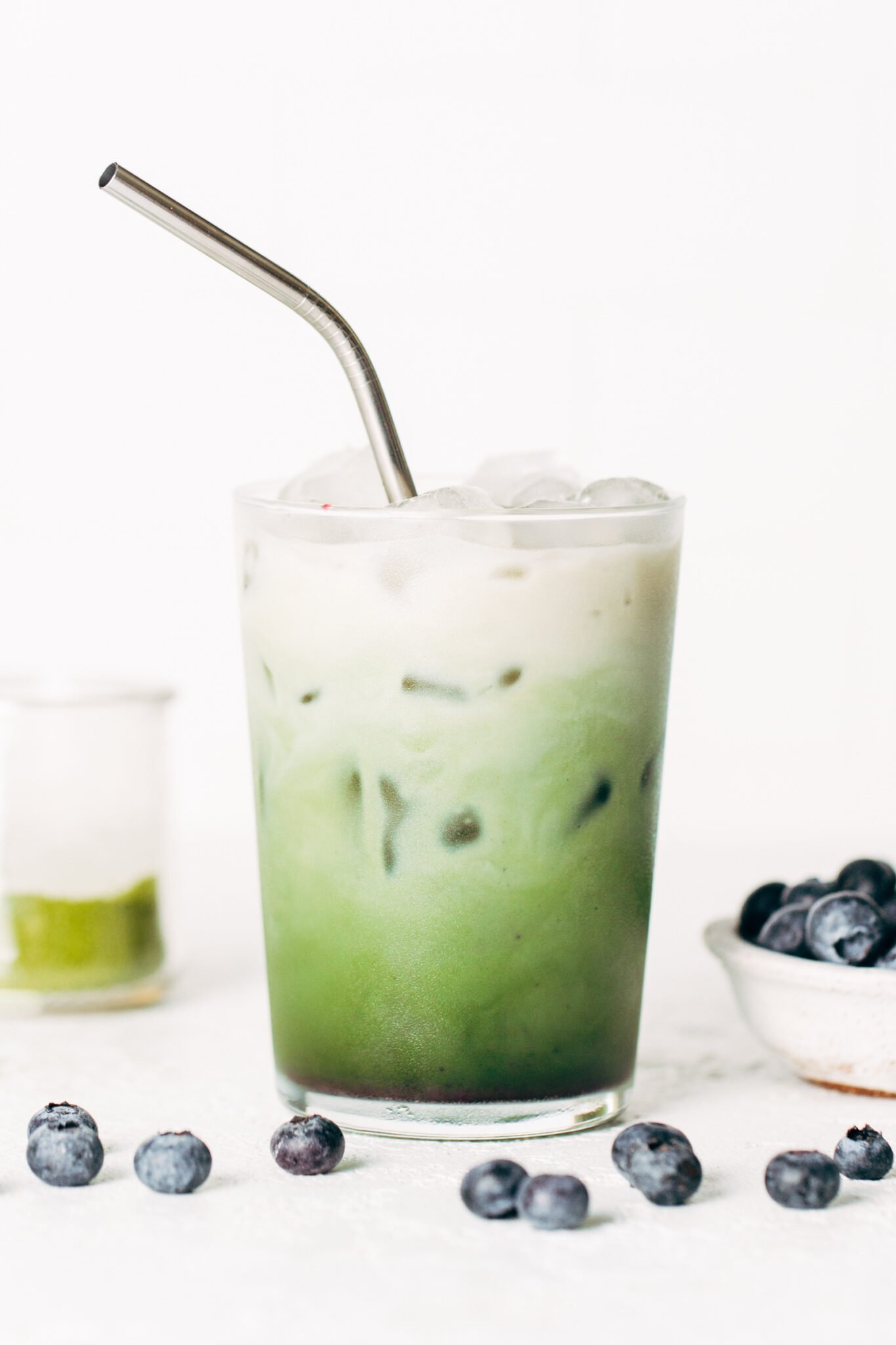 Blueberry Matcha Latte Recipe - Pinch Of Yum