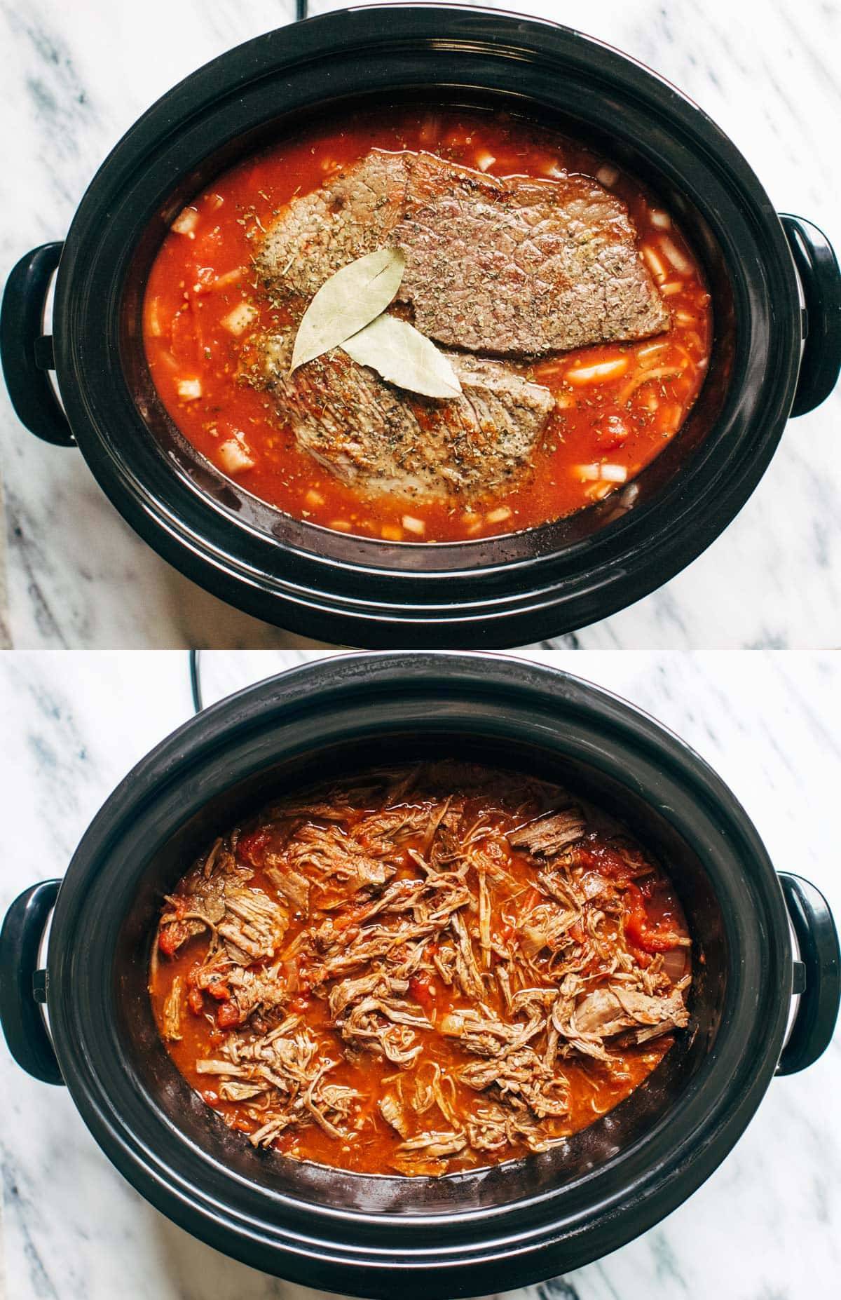 12 SUPER easy recipes you can make in a slow cooker, from veggie lasagna to an entire roasted chicken to pot roast! SO YUM! | pinchofyum.com