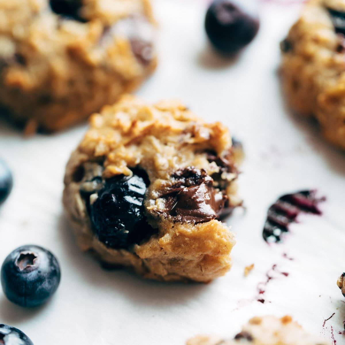 Breakfast cookie with blueberries.