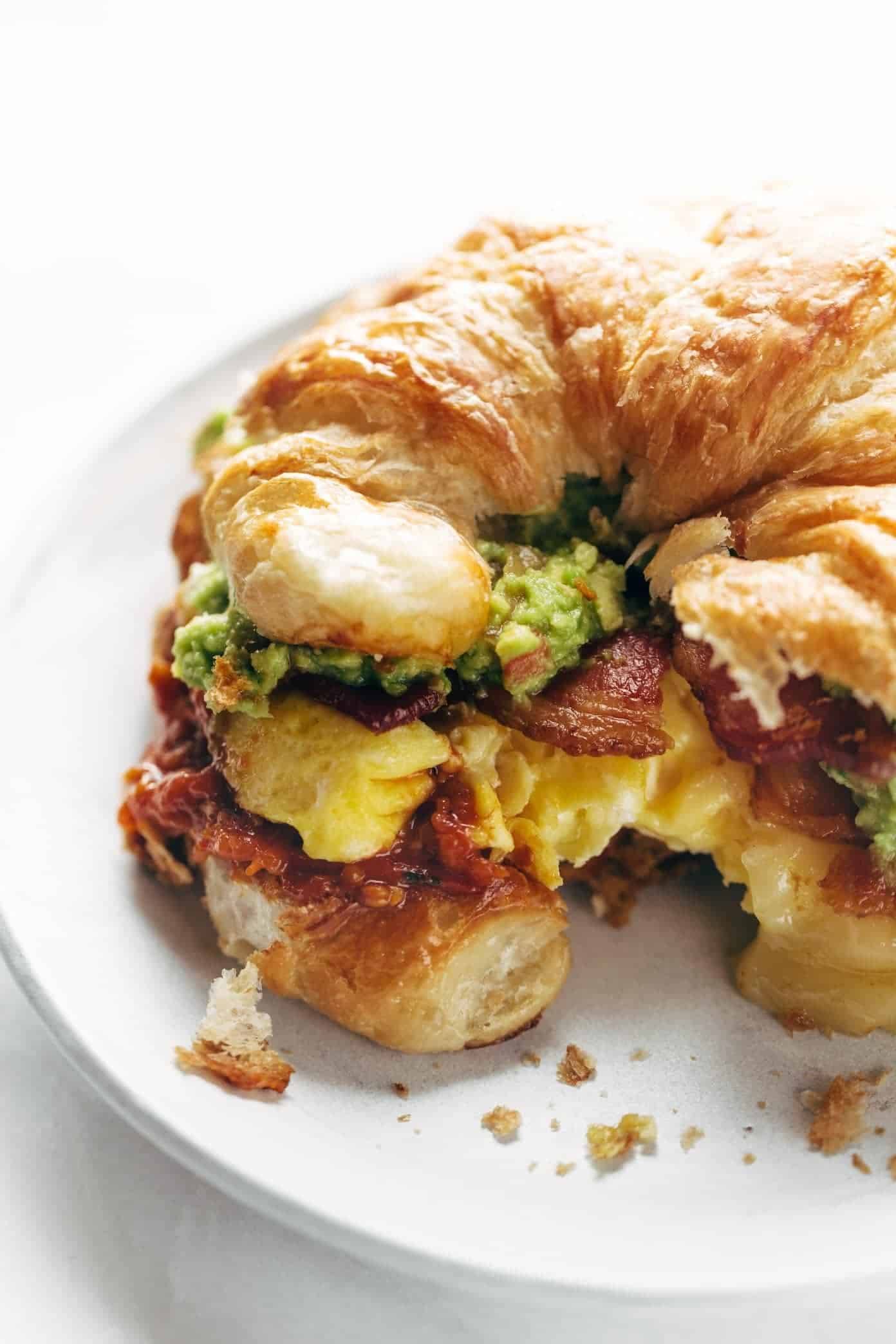 The Ultimate Breakfast Sandwich on a plate 