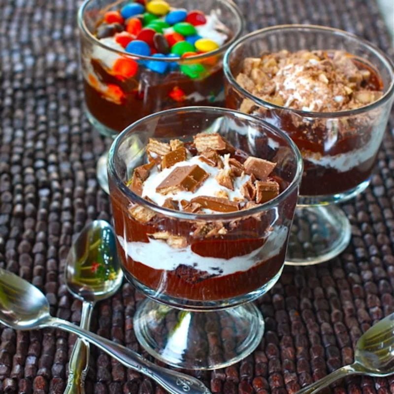 Brownie Fudge Trifle Recipe - Pinch of Yum