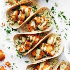 Buffalo Cauliflower Tacos with Avocado Crema-image