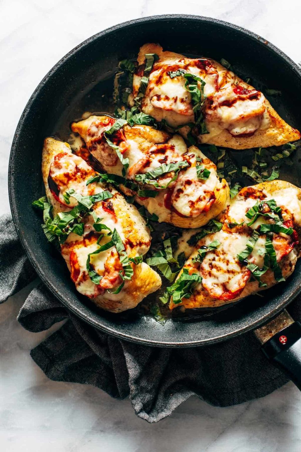 Caprese Chicken with Smashed Potatoes Recipe - Pinch of Yum